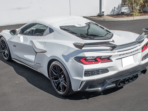 2020+ CORVETTE C8 Z06 | CARBON FIBER HIGH WING SPOILER *ADD-ON* WICKERBILL PAIR