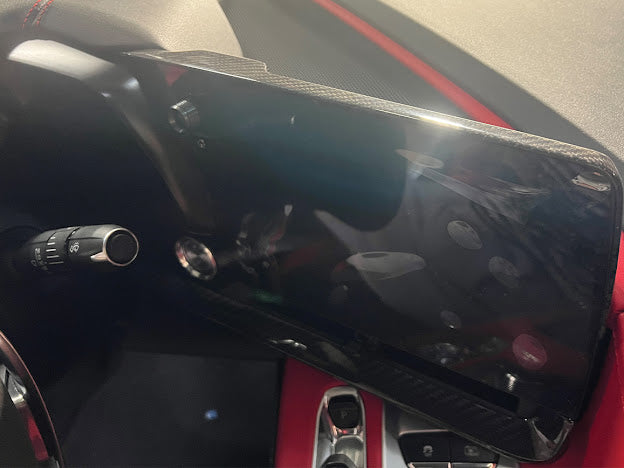 2020+ CORVETTE C8 CARBON FIBER RADIO GPS NAVIGATION SCREEN COVER