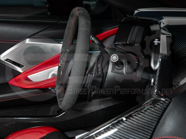 2020-UP CHEVROLET CORVETTE C8 | Lamborghini Style CARBON FIBER Steering Wheel Paddle Shifters