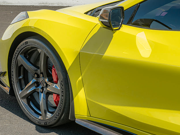 2020+ CHEVROLET CORVETTE C8 Z06 & E-RAY | CARBON FLASH XL EXTENDED FRONT SPLASH GUARD