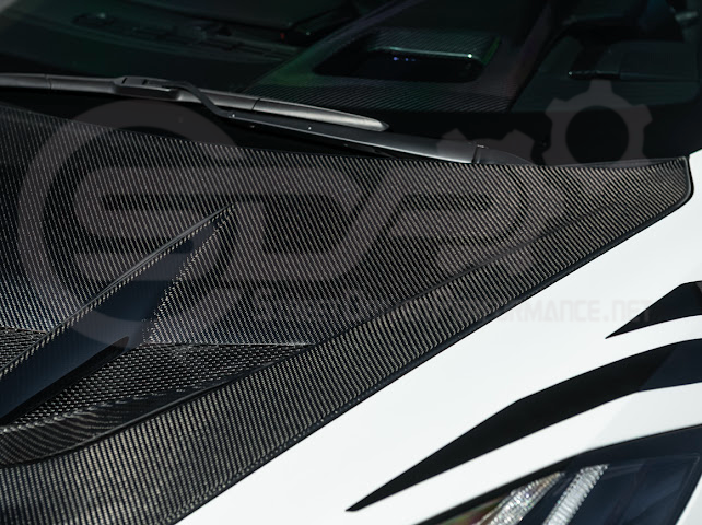 2020-PRESENT CHEVROLET CORVETTE C8 | ZR1 REPLICA STYLE DOUBLE SIDED CARBON FIBER FRONT VENTED HOOD