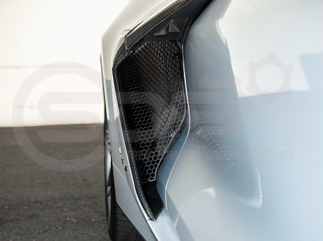 2023-Up Corvette C8 Z06 & E-Ray | Aluminum Black Rear Side Intake Mesh Grille Inserts Pair