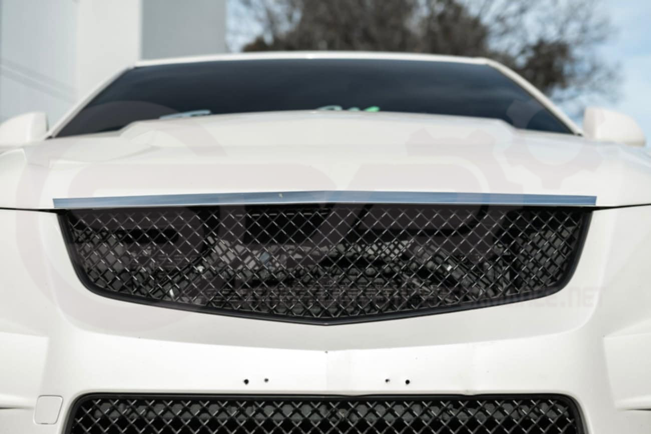 2009-2015 CTS-V V2 -  Black front grilles set (blank no emblem)