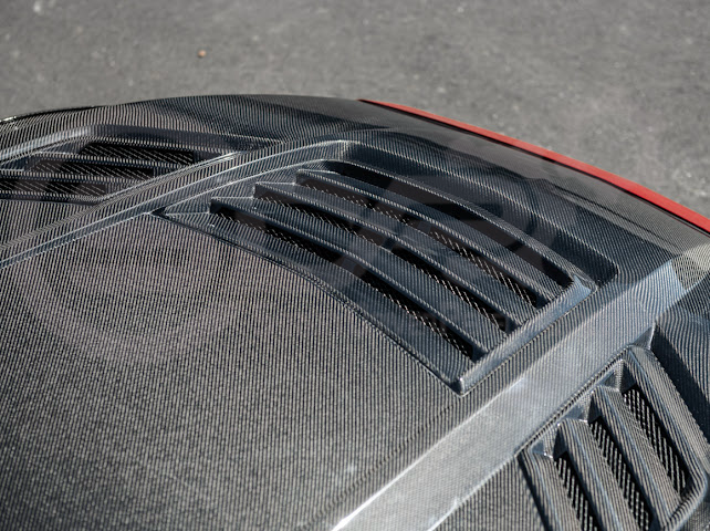 2024-UP FORD MUSTANG | SUPER SNAKE STYLE FRONT VENTED HOOD