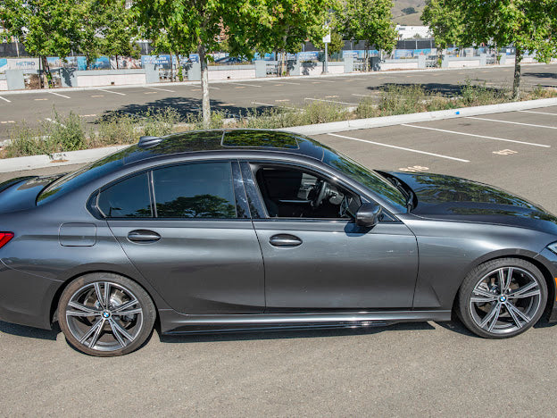 2019-Up BMW G20 3-Series | M-Sport Style GLOSSY BLACK Side Skirts Rocker Panel Ground Effects