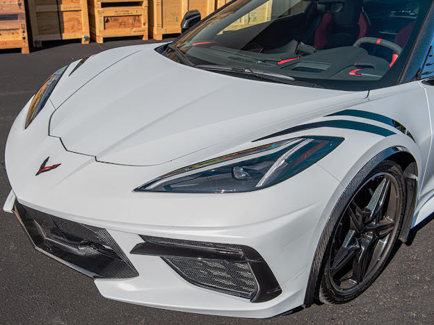 2020+ CHEVROLET CORVETTE C8 STINGRAY & Z51 | CARBON FIBER FASCIA PANEL GRILLE REPLACEMENT