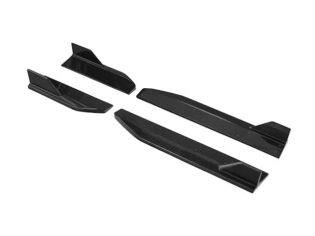 2024-UP FORD MUSTANG S650 | GT350R PERFORMANCE STYLE CARBON FIBER SIDE SKIRTS EXTENSION ROCKER PANELS GROUND EFFECTS
