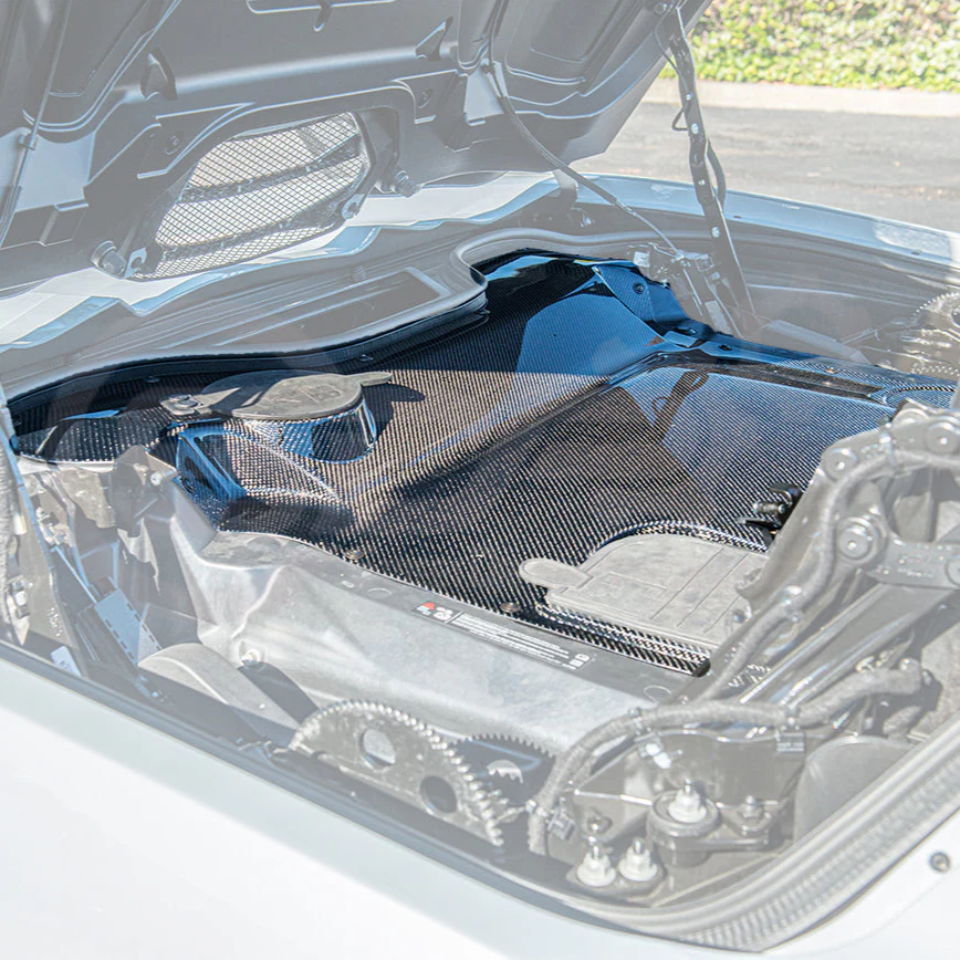 2020+ CORVETTE C8 CONVERTIBLE | HTC CARBON FIBER EXPOSED ENGINE BAY PANEL COVER REPLACEMENT