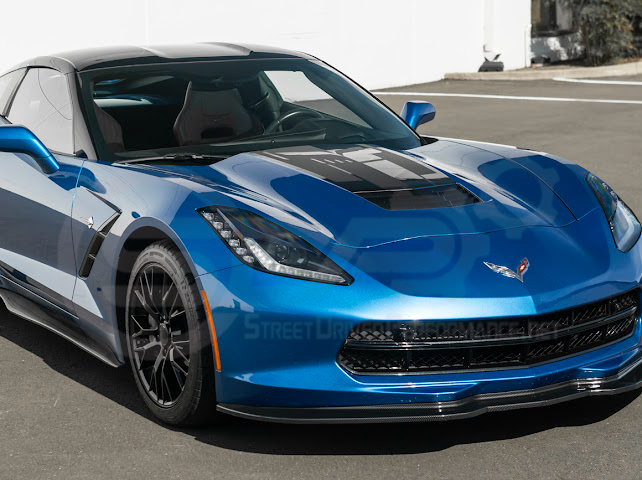 2014-2019 CORVETTE C7 BASE | JAKE SKULL LOGO HOOD VINYL DECAL STRIPE