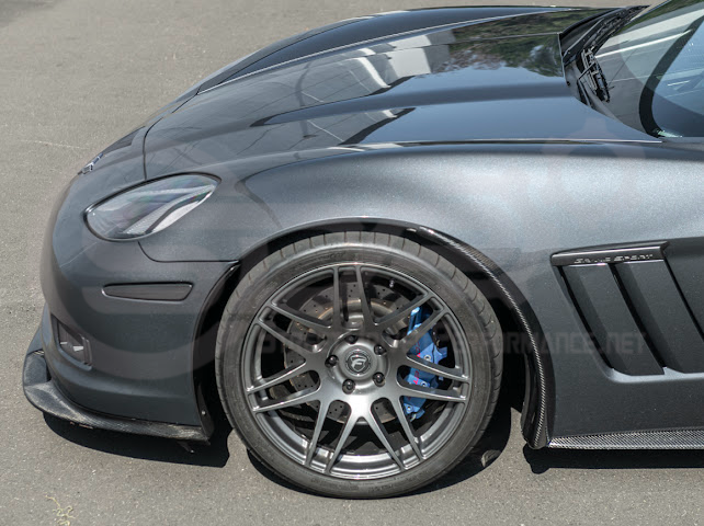 2005-2013 Chevrolet Corvette C6 |Z06 ZR1 STYLE CARBON FIBER Front & Rear Splash Guard Mud Flaps