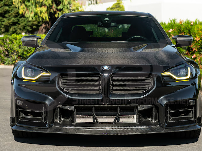 2023-Up BMW G87 M2 | TR Style 3PCS Carbon Fiber Front Bumper Splitter Lip Ground Effects