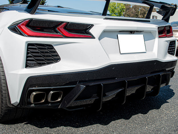 2020+ CORVETTE C8 Z51 REAR LOWER DIFFUSER FINS *ADD-ON*