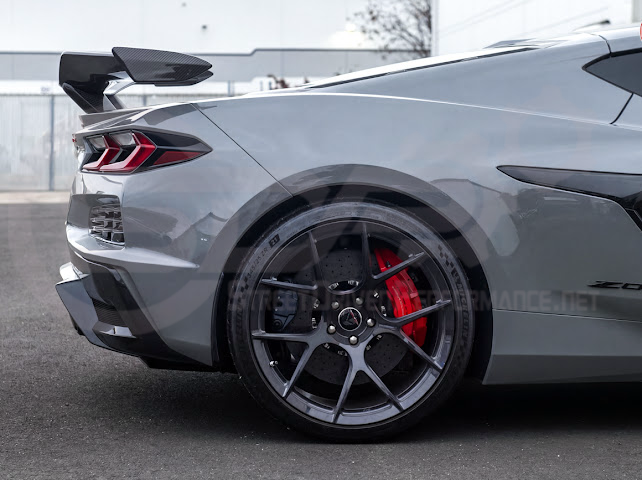 2023-Present Chevrolet Corvette C8 Z06 & E-Ray | Z06 GM Factory Style CARBON FIBER Rear High Wing Spoiler W/ Z07 Performance Package