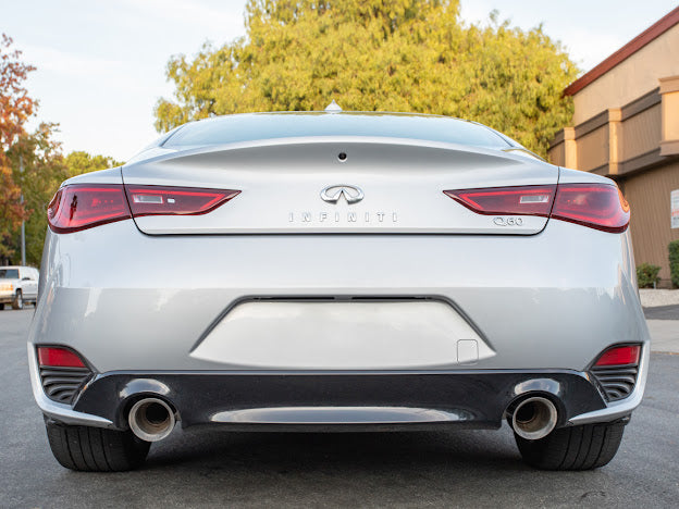 2017-UP INFINITI Q60 MUFFLER DELETE DUAL BURNT TIPS EXHAUST