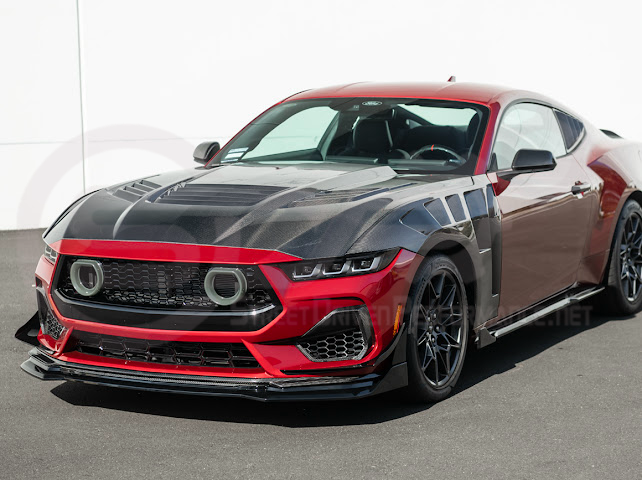 2024-UP FORD MUSTANG ECOBOOST & GT | GTV STYLE FRONT UPPER GRILLE LED AIR INTAKES