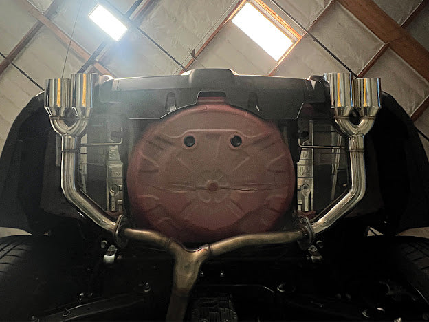 2022-UP SUBARU WRX | AXLE BACK MUFFLER DELETE DOUBLE WALL 4" QUAD TIPS EXHAUST (CHROME OR BURNT BLUE TIPS)