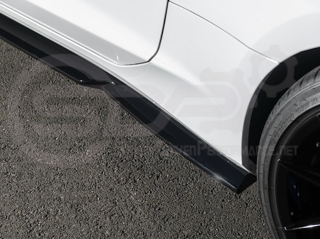 2016-2024 Camaro SS & 2019-2024 Chevrolet Camaro LT / LS / RS Models | SDP T6 Style GLOSSY BLACK Front Lip Splitter Side End Cap & Side Skirts Aero Kit