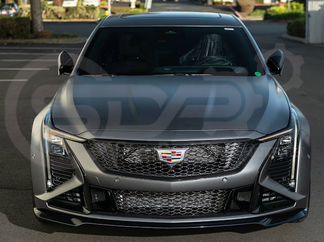2025-Up Cadillac CT5-V Blackwing | CARBON FIBER Front Upper & Lower Grille Trim Insert Surrounding Replacement