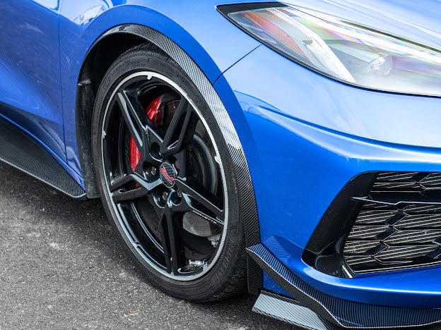 2020+ CHEVROLET CORVETTE C8 | SDP PERFORMANCE PACKAGE HYDRO DIPPED CARBON FIBER SIDE WHEEL FENDER PAIR