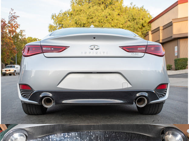 2017-UP INFINITI Q60 MUFFLER DELETE DUAL TIPS EXHAUST