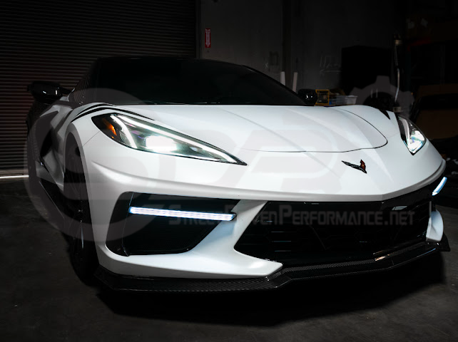 2020-UP CORVETTE C8 STINGRAY & Z51 | SEQUENTIAL FRONT GRILLE LED DRL LIGHT BAR BEZEL INSERTS PAIR