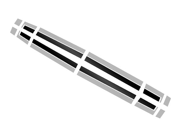 2024-UP FORD MUSTANG S650 | HOOD BODY STRIPE 3M DECALS