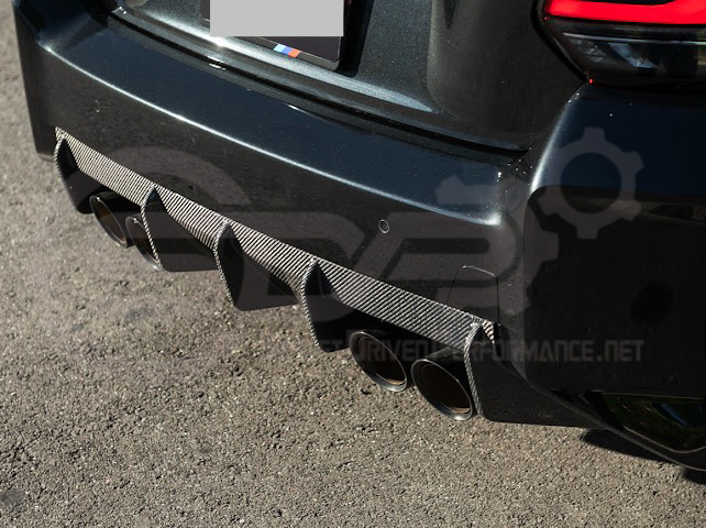 2023-UP BMW G87 M2 | M-SPORT PERFORMANCE V2 STYLE CARBON FIBER REAR BUMPER DIFFUSER