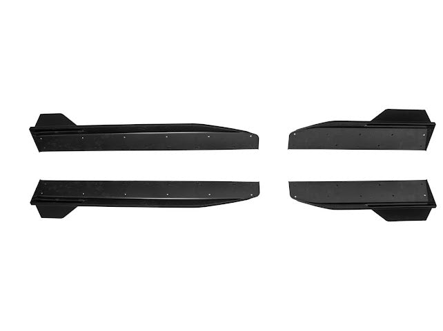 2024-UP FORD MUSTANG S650 | GT350R PERFORMANCE STYLE CARBON FIBER SIDE SKIRTS EXTENSION ROCKER PANELS GROUND EFFECTS