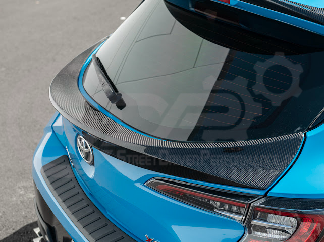 2019-UP TOYOTA GR COROLLA | JDM SDP PERFORMANCE STYLE CARBON FIBER REAR HATCH MID WING SPOILER