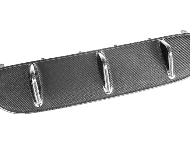 2015-2018 W205 Mercedes C-Class AMG Sport Style CARBON FIBER Rear Bumper Lower Diffuser