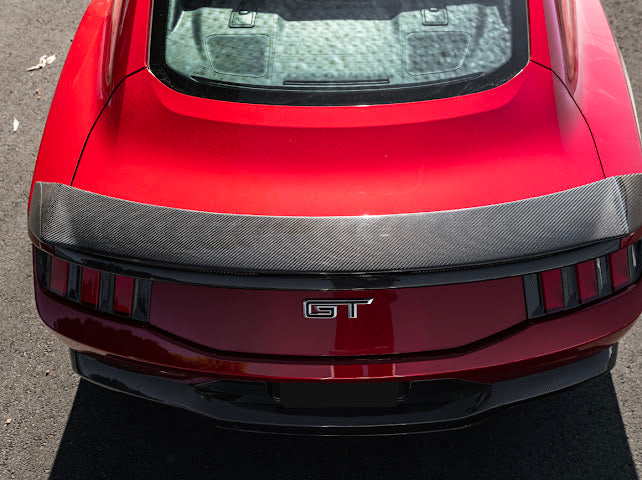 2024-Up Ford Mustang S650 | GT Style CARBON FIBER Rear Trunk Lid Wing & Spoiler Panel