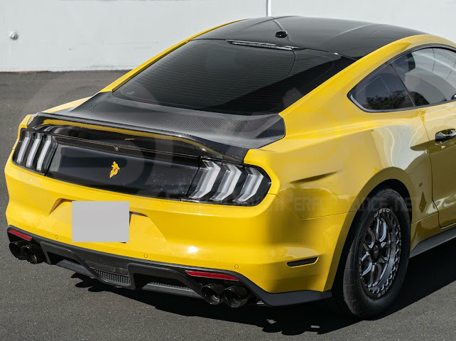 2015-2023 FORD MUSTANG | SUPER SNAKE STYLE REPLACEMENT REAR TRUNK LID WITH INTEGRATED SPOILER