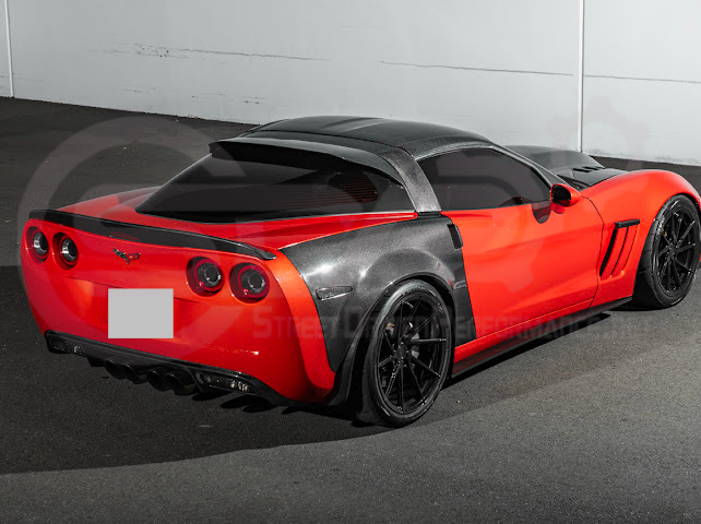 2005-2013 CHEVROLET CORVETTE C6 | SDP PERFORMANCE CARBON FIBER REAR ROOF WING LID SPOILER