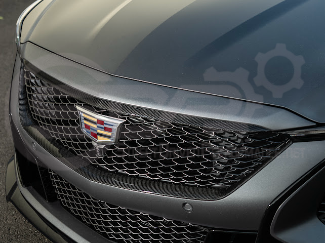 2025-Up Cadillac CT5-V Blackwing | CARBON FIBER Front Upper & Lower Grille Trim Insert Surrounding Replacement