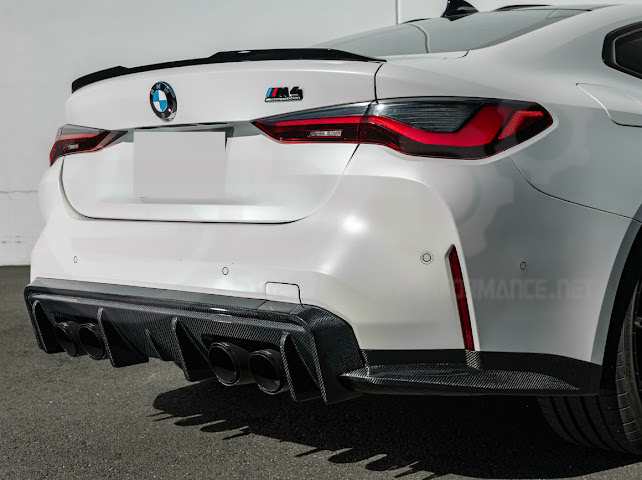 2021-PRESENT BMW G82/G83 M4 | 3D STYLE CARBON FIBER REPLACEMENT 3PCS REAR DIFFUSER APRON