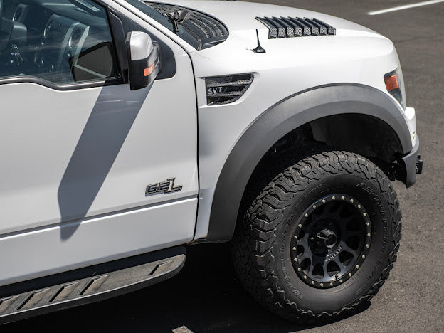 2009-2014 Ford F-150 Raptor SVT | SDP Package Carbon Fiber Side Fender Vents Trim Replacement (Pair)