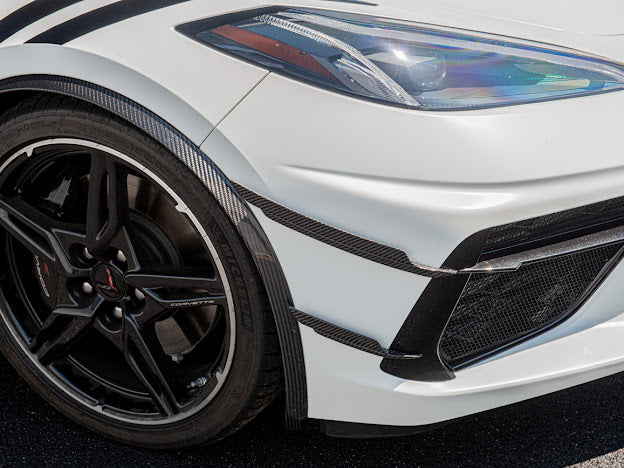 2020+ CORVETTE C8 CARBON FIBER SIDE CANARDS DIVE PLANE (PAIR)