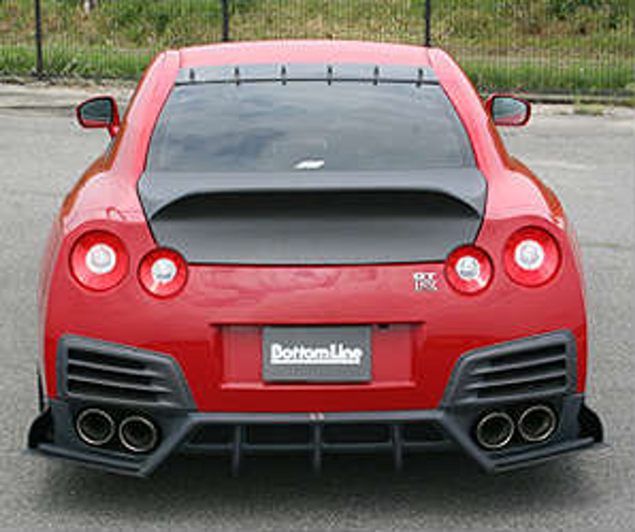 Charge Speed 2012-2016 Nissan GTR All R35 Chuki FRP Complete Kit with Front Bumper (White Gel) with LED & Black FRP Lip with Under Diffuser & Black FRP Side Skirts & Black FRP Chuki Rear Skirt