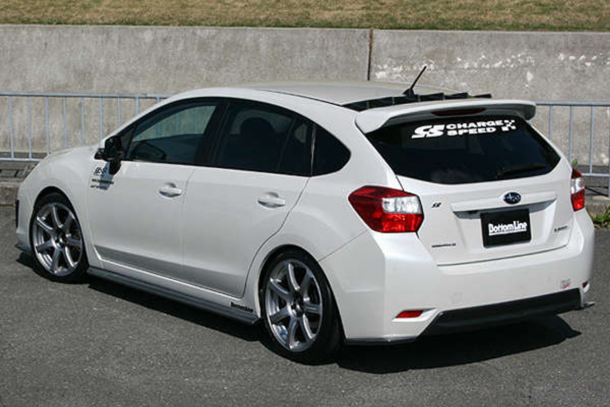 Charge Speed 2012-2015 Subaru Impreza GP 5Dr Hatchback Bottom Line Carbon Full Lip Kit - To be use for Vehicle with NO OEM Side Skirts Model