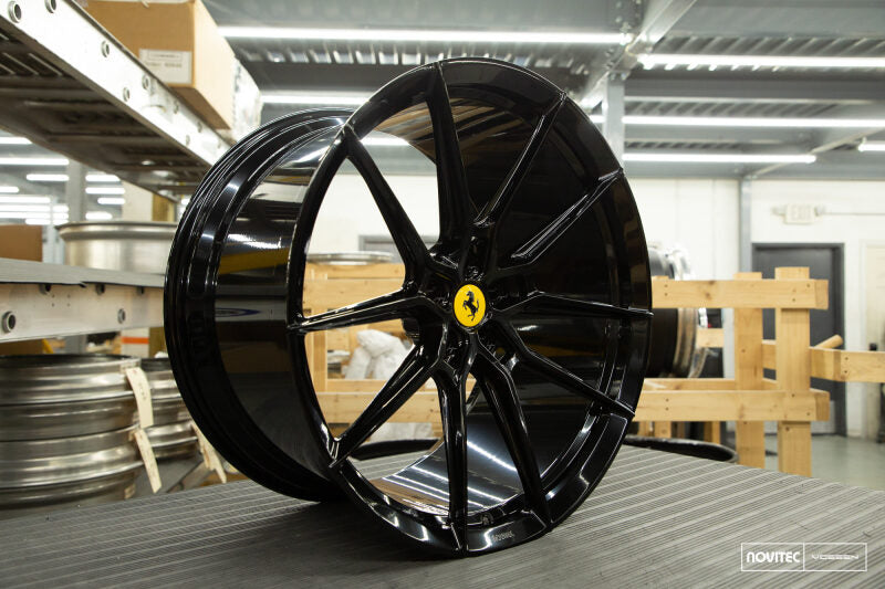 Vossen x Novitec NF9 20x9in - 5x114.3 BP - ET35 - Gloss Black Ferrari 488 / F8 Front Wheel