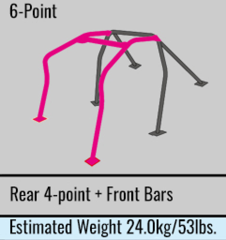 Cusco Safety 21 2-Pssgr 6-PT Roll Cage Nissan Skyline R33 2dr - (S/O-No Cancel)