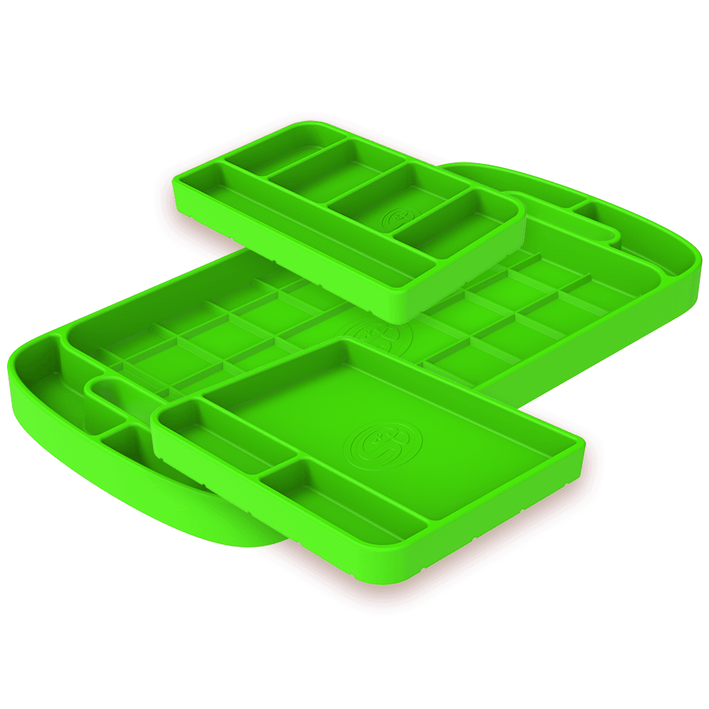 Silicone Tool Tray 3pc. Set - Lime Green