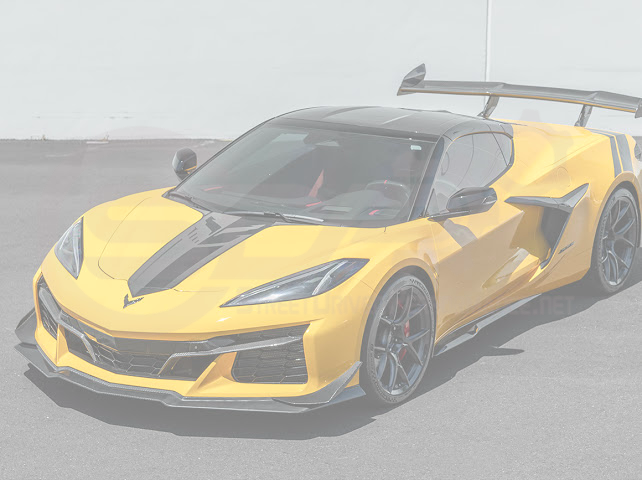 2023-UP CORVETTE C8 Z06 | Z07 EXTENDED PACKAGE CARBON FIBER FRONT LIP SPLITTER & CANARDS GROUND EFFECTS