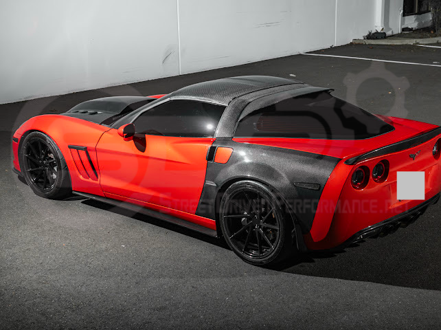 2005-2013 CHEVROLET CORVETTE C6 | SDP PERFORMANCE CARBON FIBER REAR ROOF WING LID SPOILER