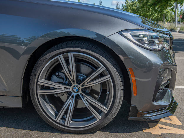 2019-Up BMW G20 3-Series M-Sport | SDP Performance Style GLOSSY BLACK Front Bumper Lip Splitter Ground Effects