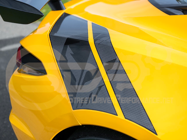 2020-UP CORVETTE C8 REAR FENDERS RACING STRIPES DECALS