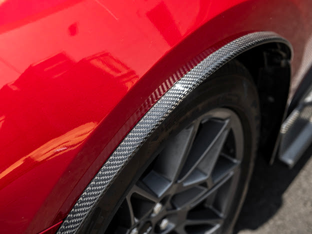 2024-UP FORD MUSTANG S650 | GT350R PERFORMANCE STYLE CARBON FIBER FENDER FLARES MUD FLAPS