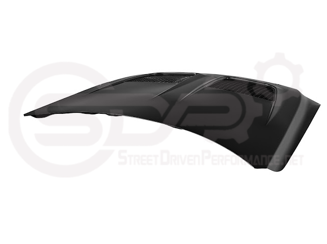 2018-2023 FORD MUSTANG S550 | GTD STYLE ALUMINUM FRONT AIR VENTED HOOD