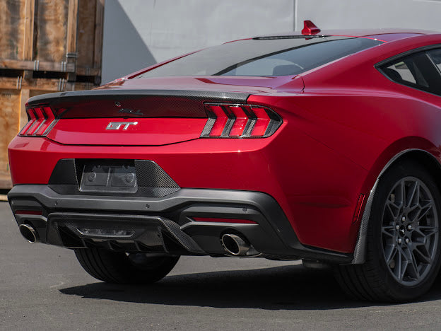 2024-UP MUSTANG S650 | CARBON FIBER LICENSE PLATE FRAME BACKING