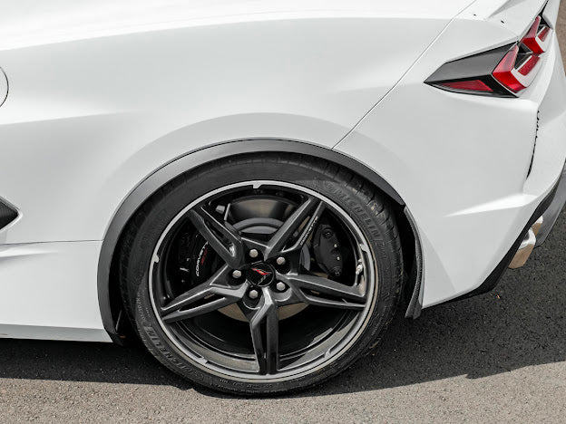 2020+ CHEVROLET CORVETTE C8 | SDP PERFORMANCE PACKAGE MATTE BLACK SIDE WHEEL FENDER FLARE EXTENSIONS PAIR